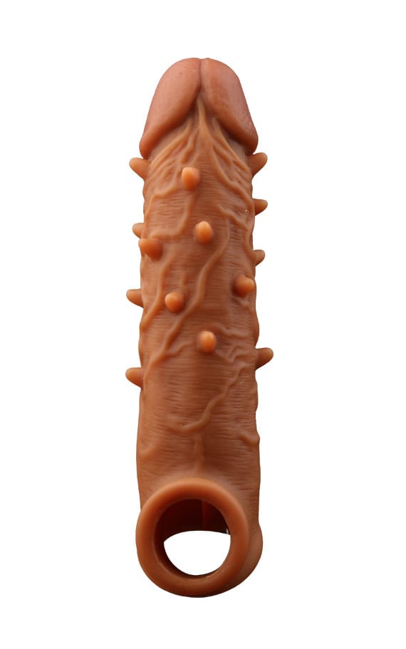 Funda de pene realista con textura