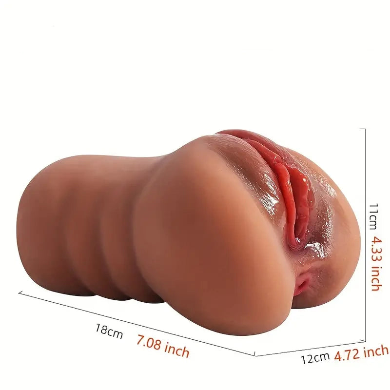 Masturbador realista vaginal y anal