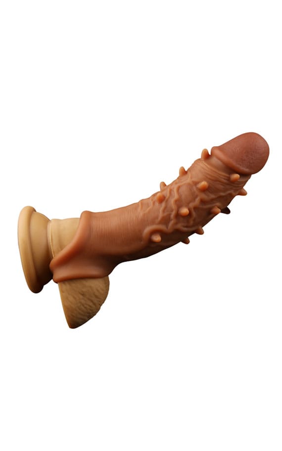 Funda de pene realista con textura