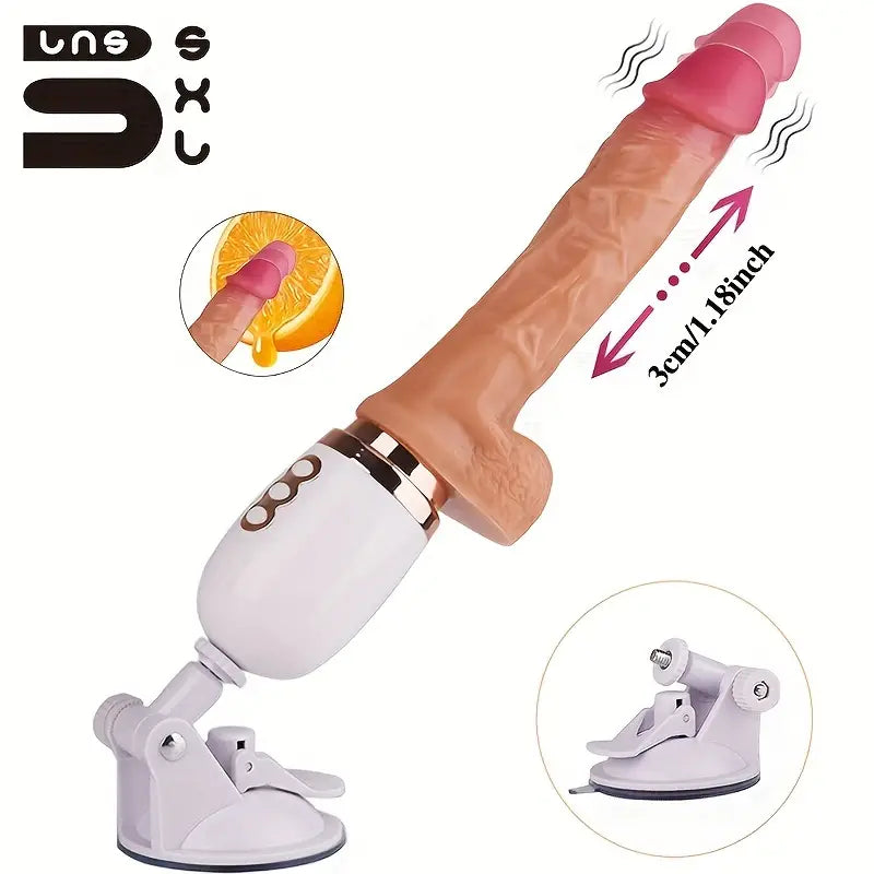 Maquina dildo consolador realista con empuje telescopico