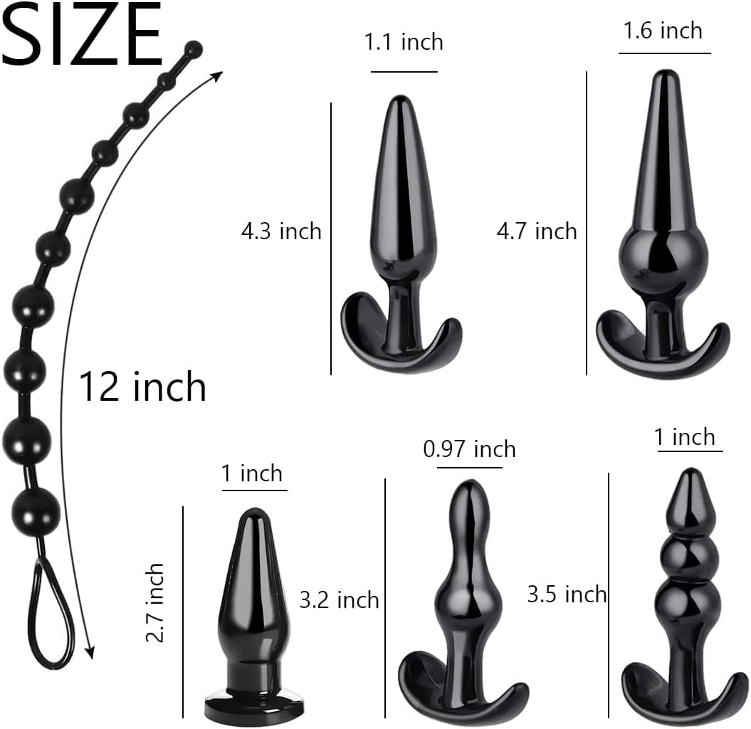 Set 6 dilatadores y plugs anales de silicona