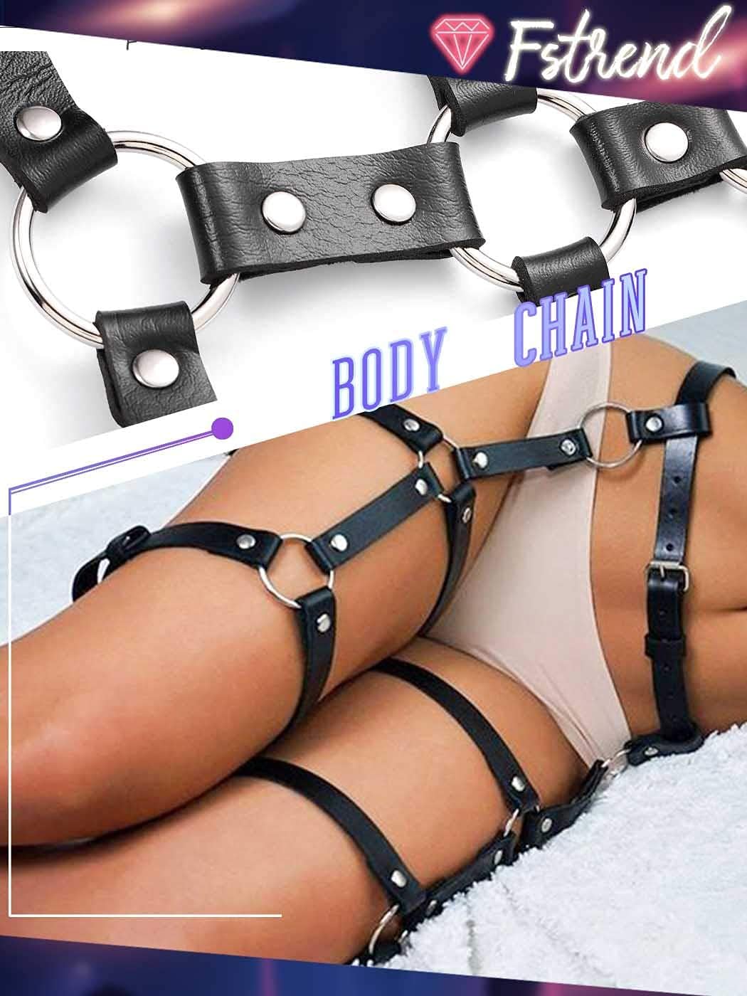Sistema arnes portaligas piernas BDSM bondage