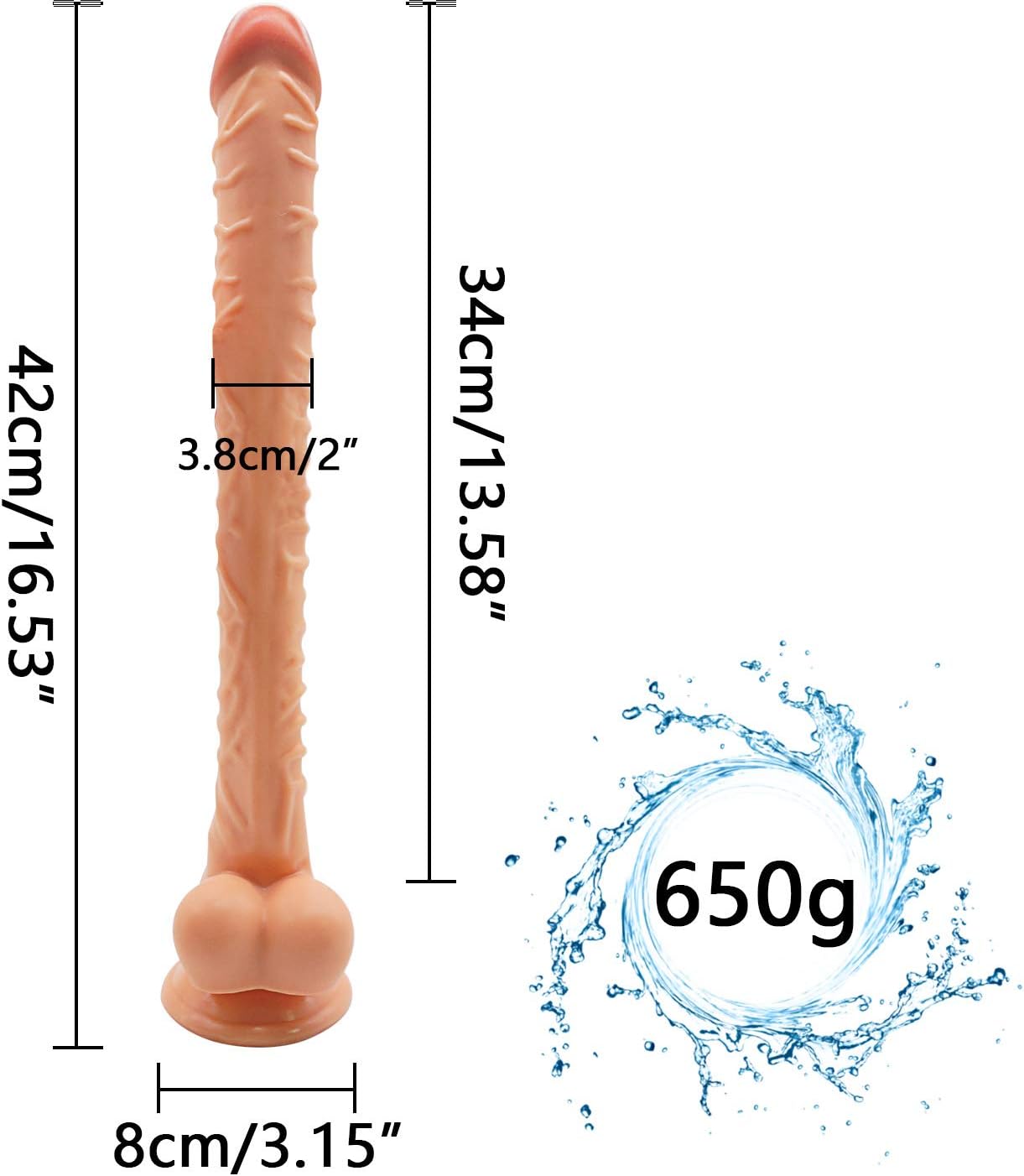 Dildo consolador flexible gigante / 40cms