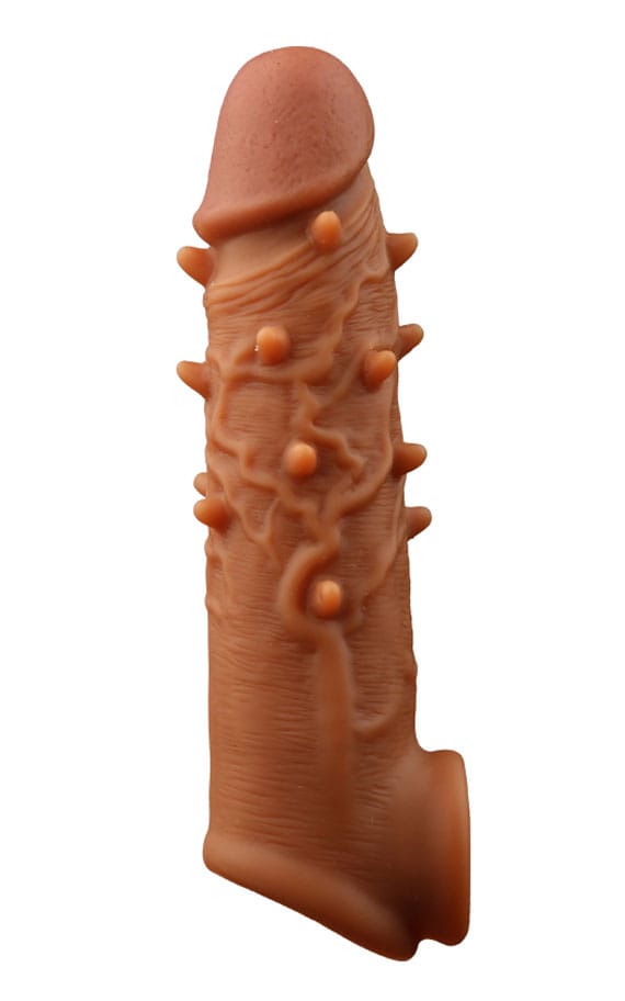 Funda de pene realista con textura