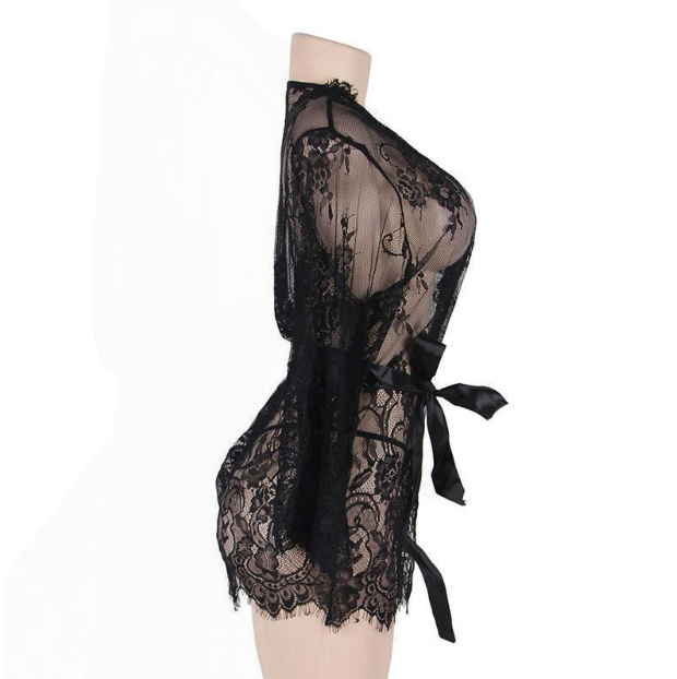 Babydoll bata con encaje