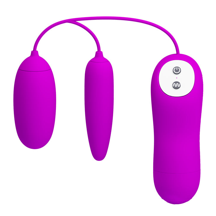 Huevo vibrador doble para parejas con control
