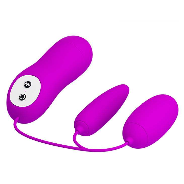 Huevo vibrador doble para parejas con control