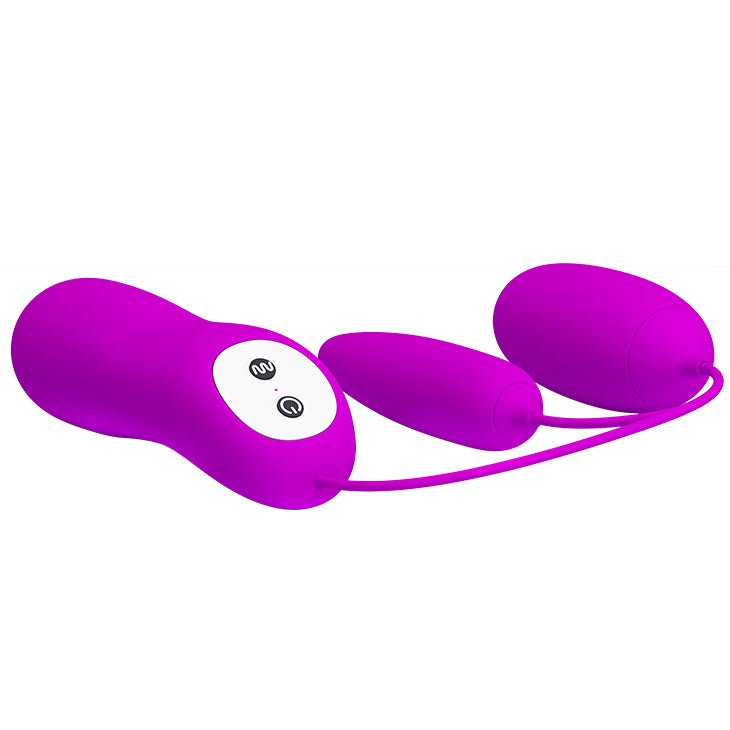 Huevo vibrador doble para parejas con control