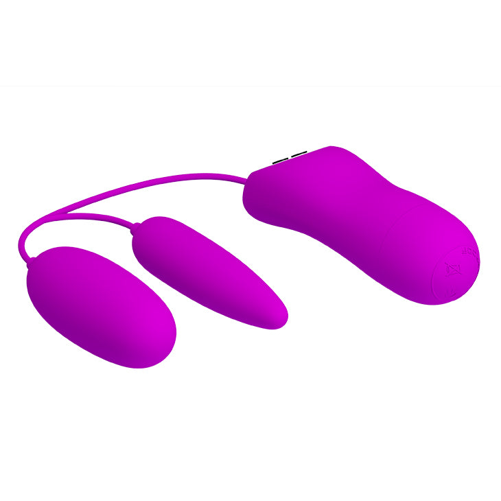 Huevo vibrador doble para parejas con control