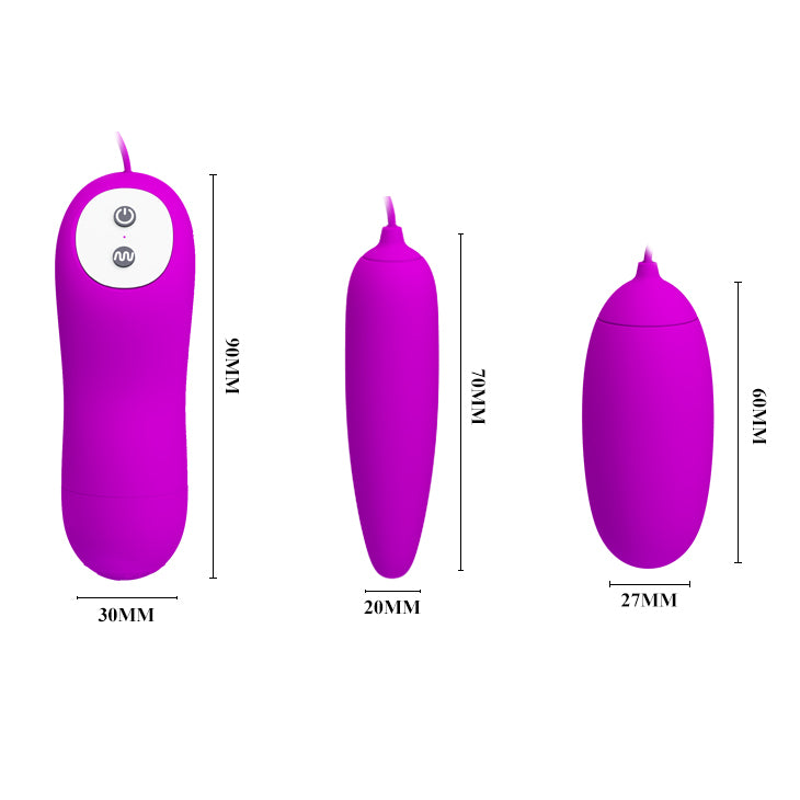 Huevo vibrador doble para parejas con control