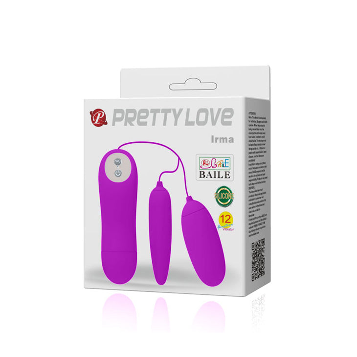 Huevo vibrador doble para parejas con control