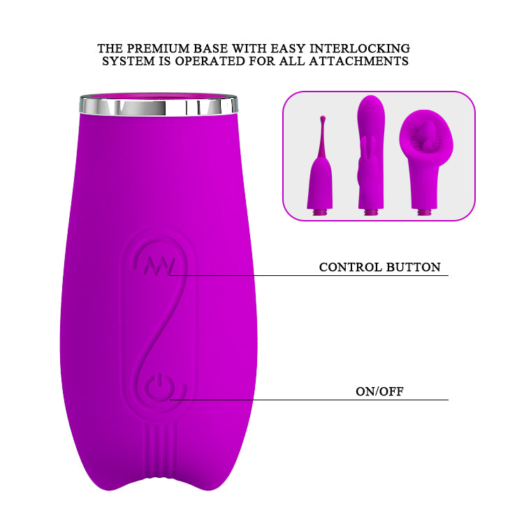 VIbrador triple intercambiable / Thrill kit