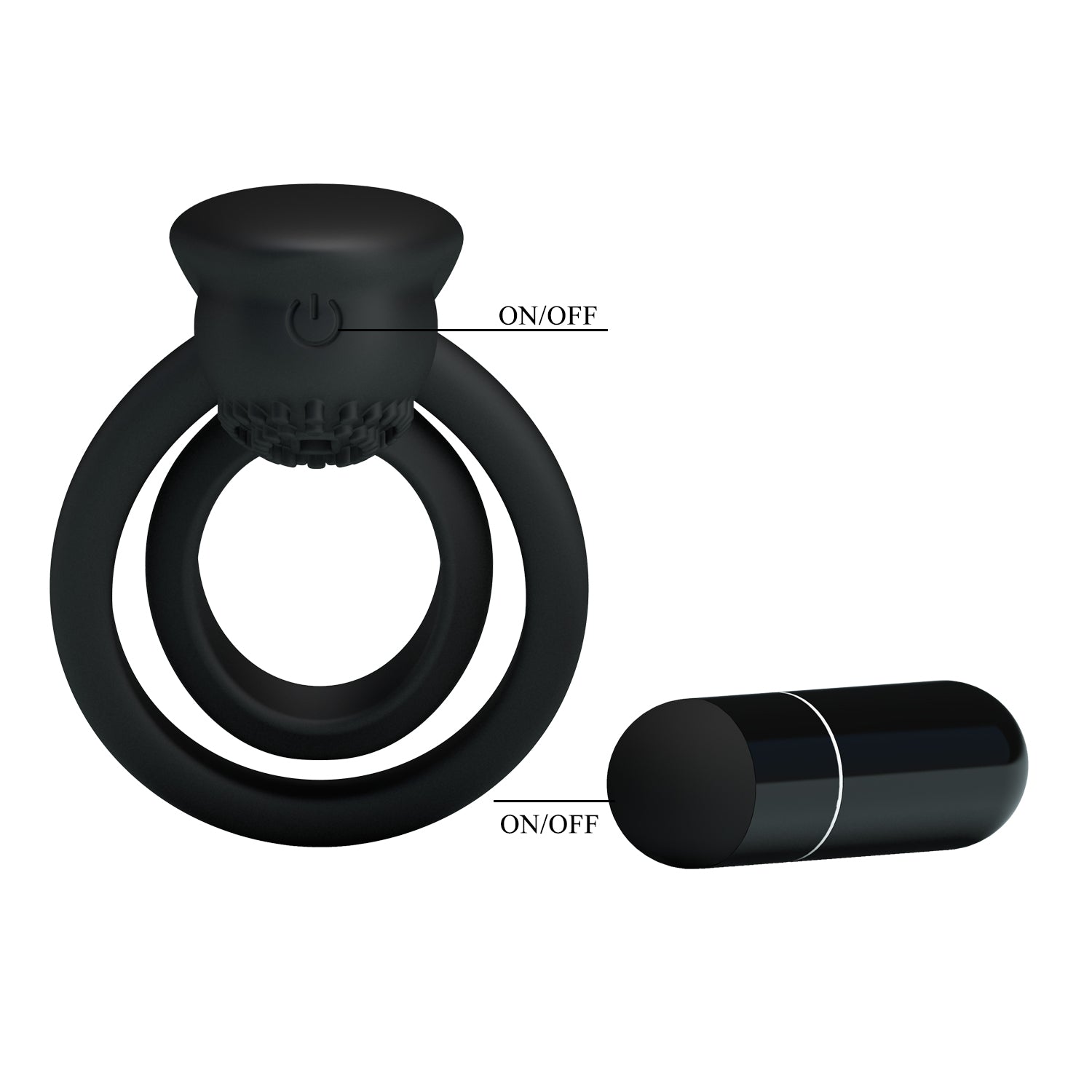 Anillo vibrador con estimulador clitoris / Esther