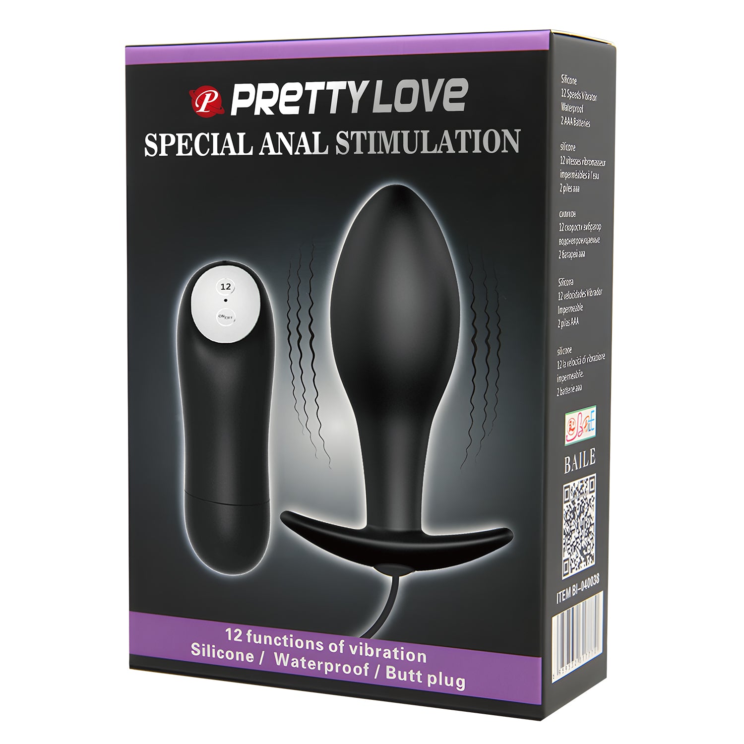 Plug anal vibrador con control