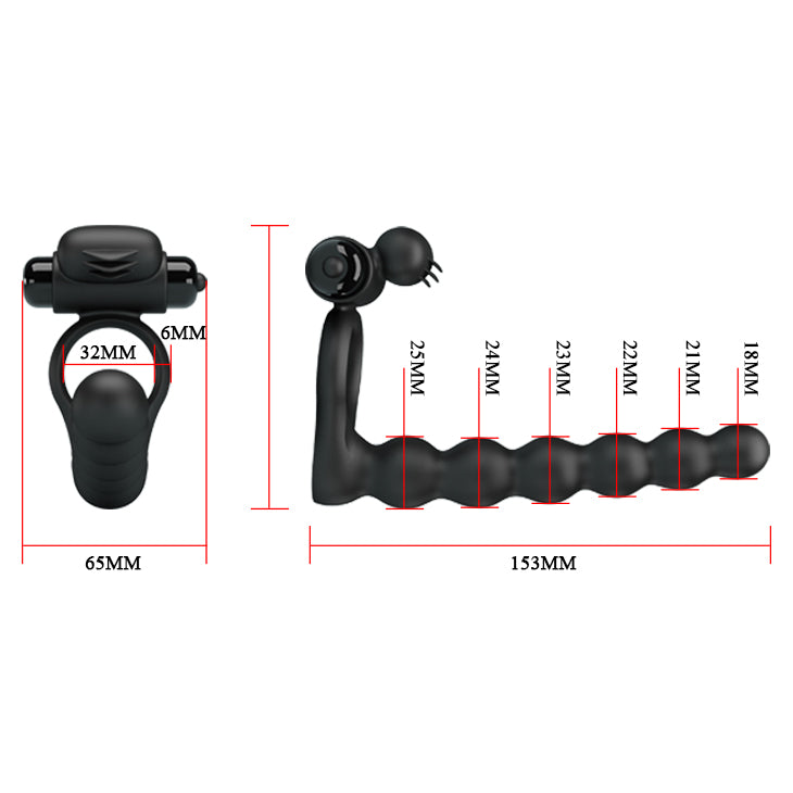 Anillo de pene doble penetracion con vibracion