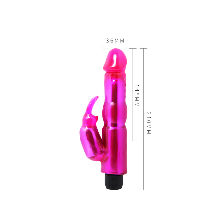 Vibrador gel dual conejito realista