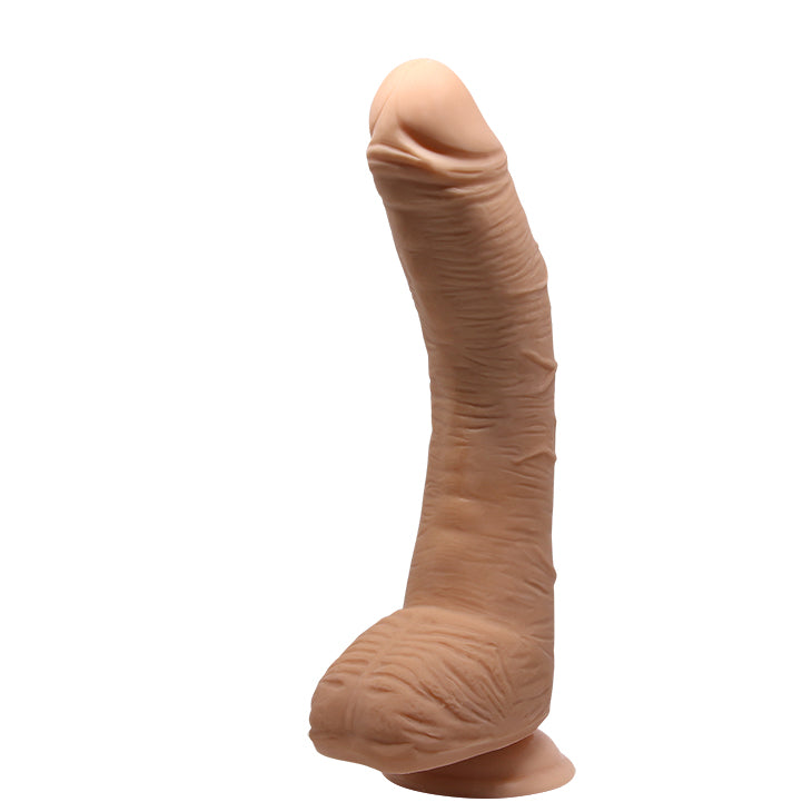 Dildo curvo punto G realista con ventosa / 28cms
