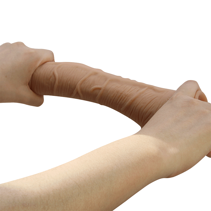 Dildo curvo punto G realista con ventosa / 28cms