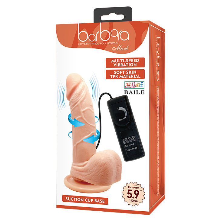 Dildo vibrador rotador realista - Mark / 15cms