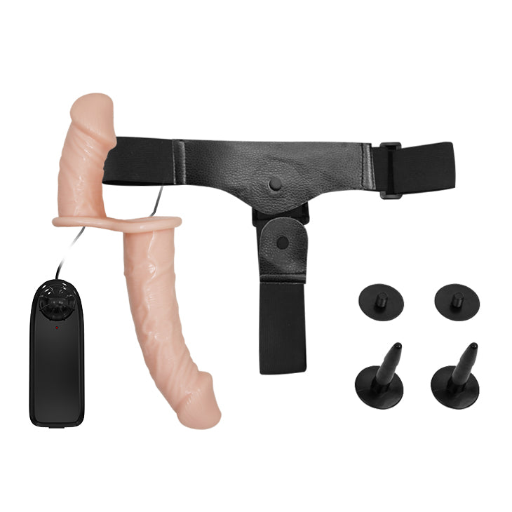 Arnes doble femenino vibrador realista / Ultra passionate