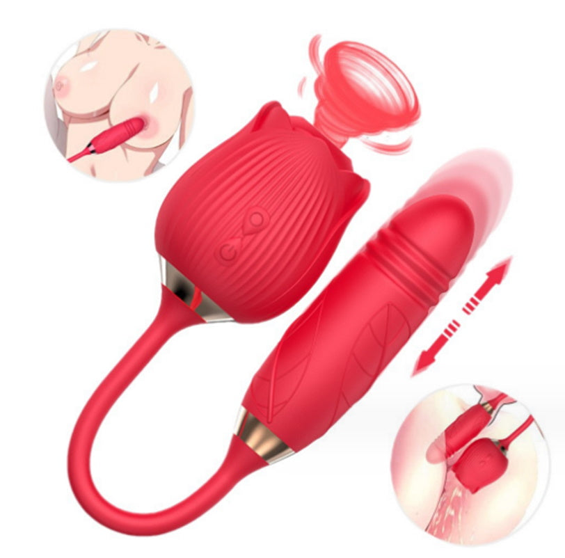 Vibrador succionador clitoris rosa