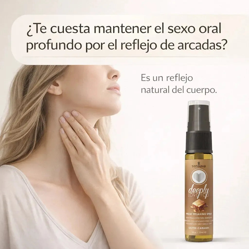 Spray anti arcadas Sexo Oral deeply love you / sabor Caramelo / 30 ml