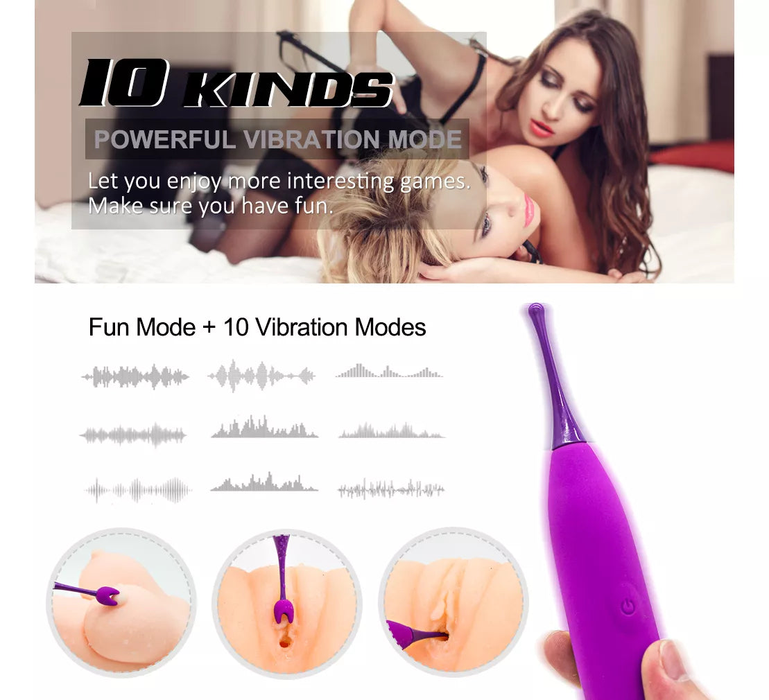 Vibrador varita alta frecuencia clitoris pezones punto G