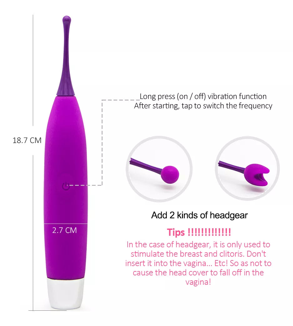 Vibrador varita alta frecuencia clitoris pezones punto G