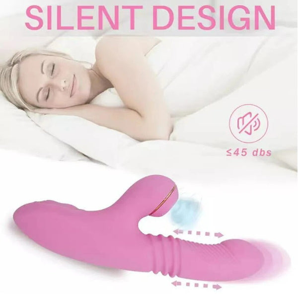 Vibrador succionador calentador con empuje