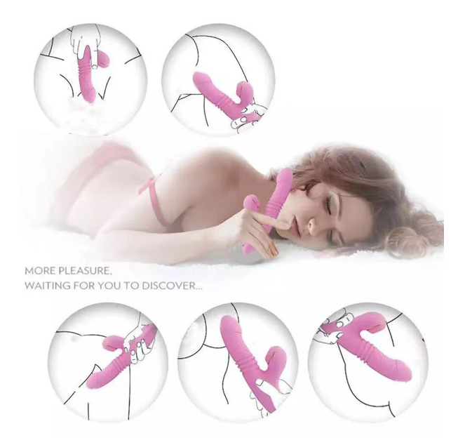Vibrador succionador calentador con empuje