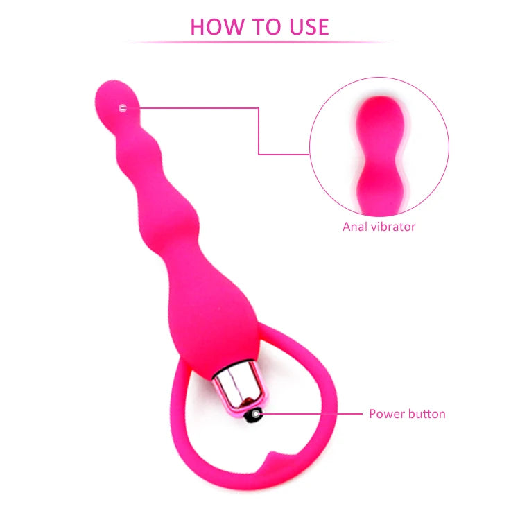 Mini varita vibrador dilatador anal / 17 cms