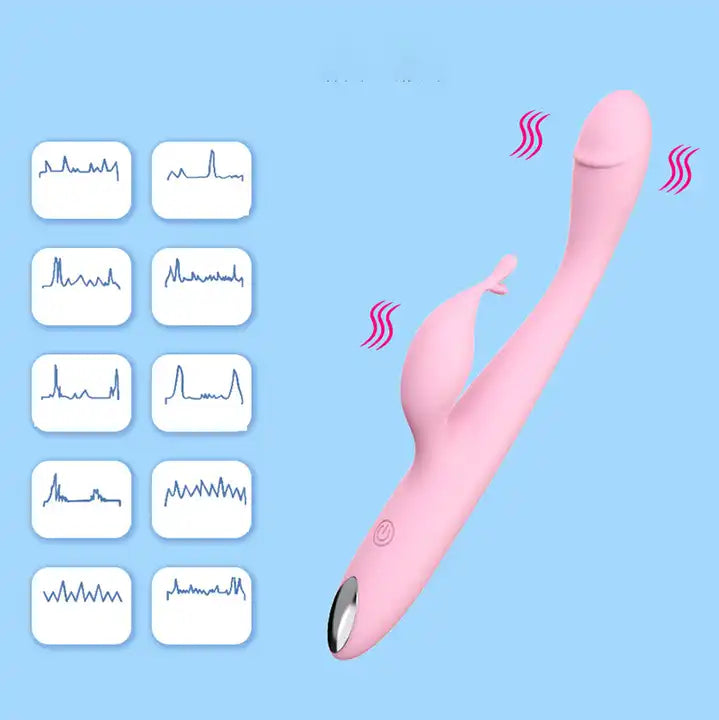 Vibrador doble punto G conejo recargable / Sherry