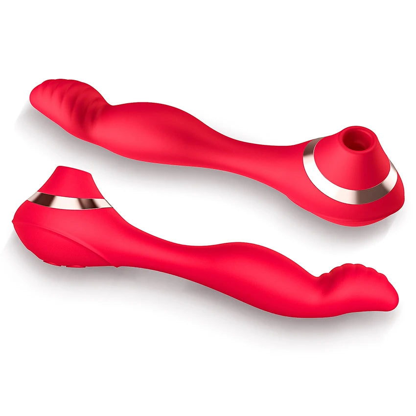 Vibrador y succionador de clitoris flexible
