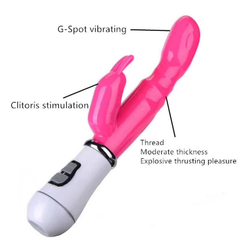 Vibrador punto G conejo a pilas