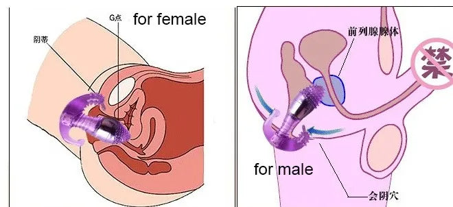 Plug anal vibrador triple estimulacion