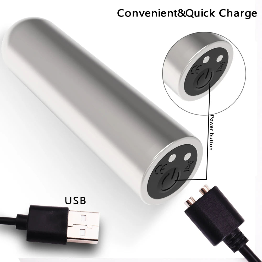 Mini vibrador bala recargable con control remoto