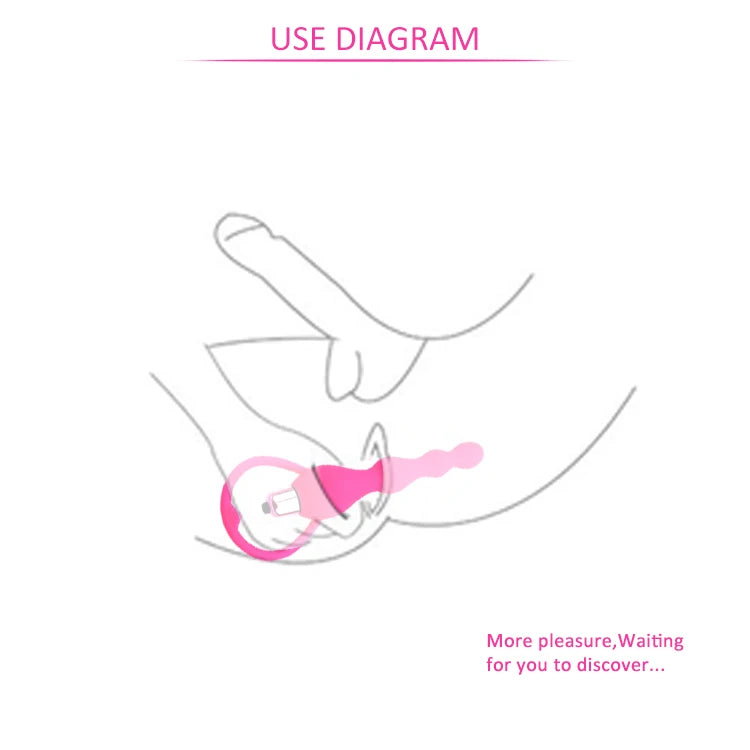 Mini varita vibrador dilatador anal / 17 cms