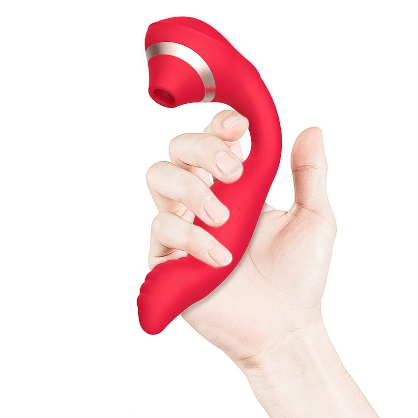 Vibrador y succionador de clitoris flexible