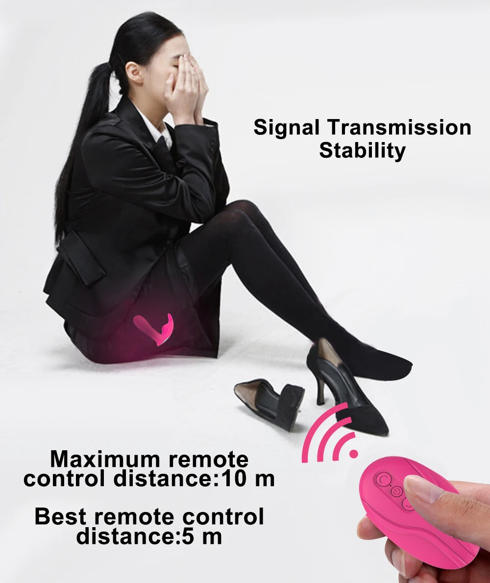 Vibrador y succionador clitoris calentador con control remoto