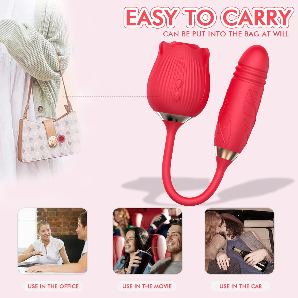 Vibrador succionador clitoris rosa