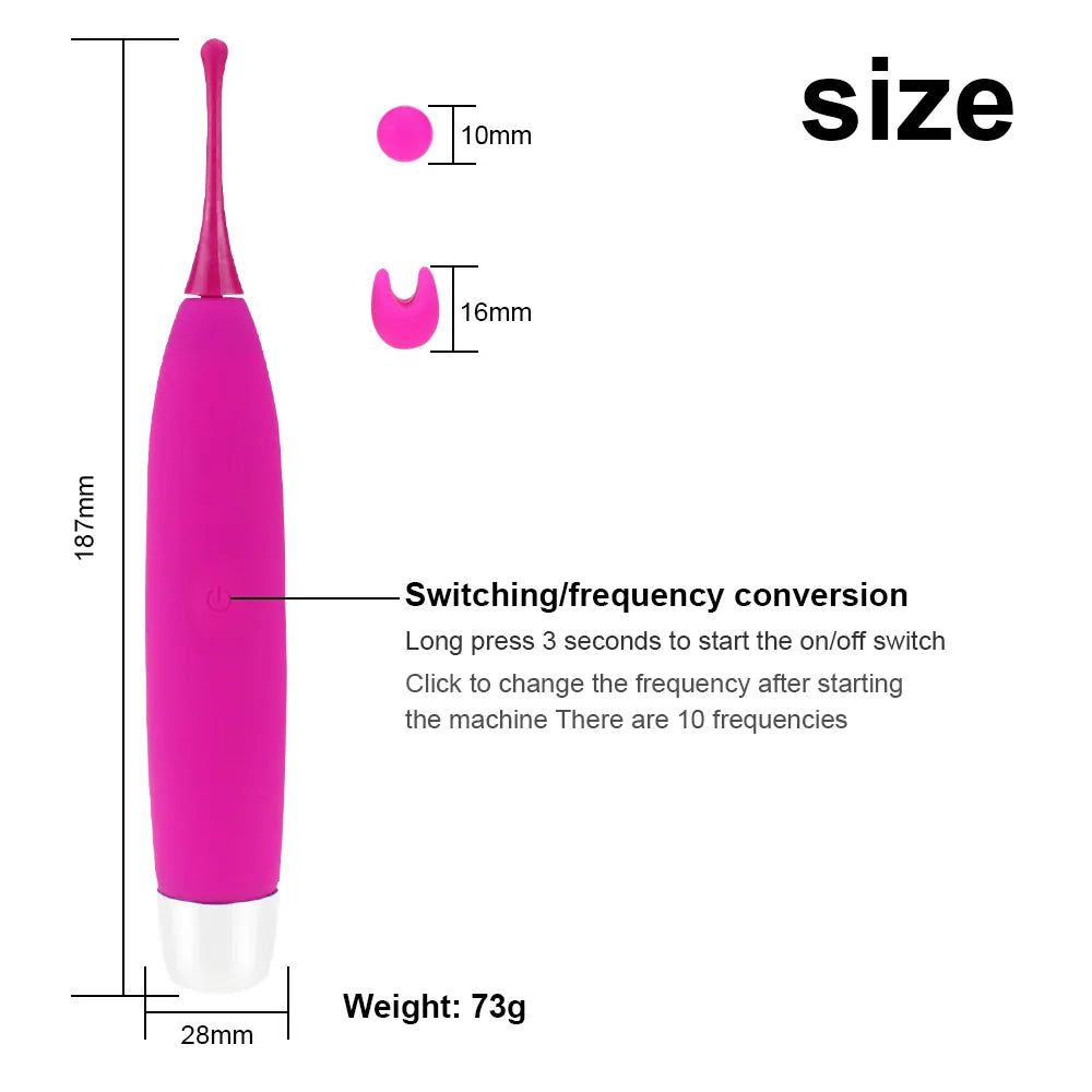 Vibrador varita alta frecuencia clitoris pezones punto G