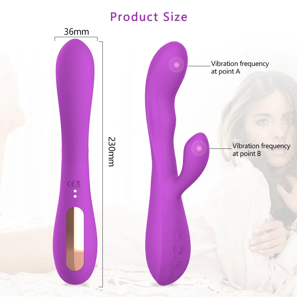 Vibrador dual con calentador