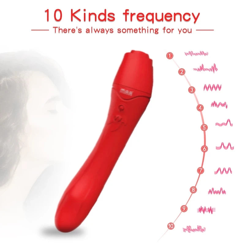 Vibrador punto G rosa con calentador