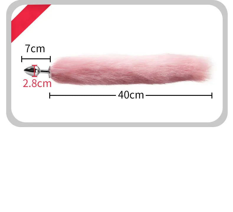 Kit plug anal cola zorro con orejas