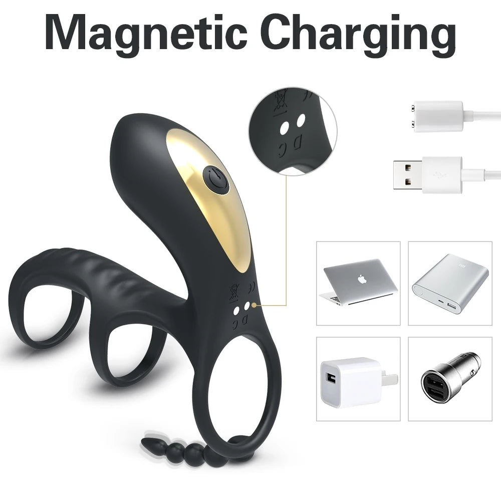 Anillo vibrador con succionador clitoris