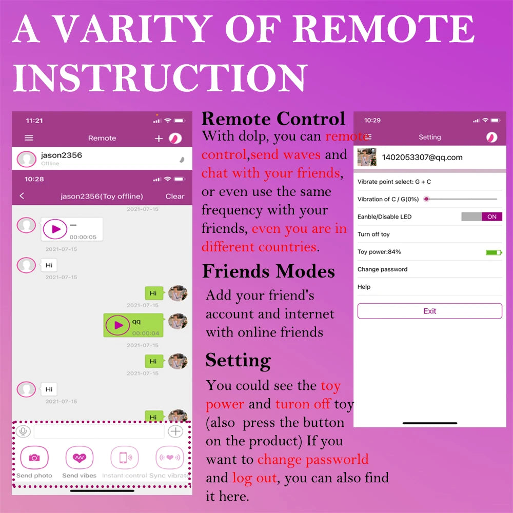 Vibrador ballena para parejas con aplicacion