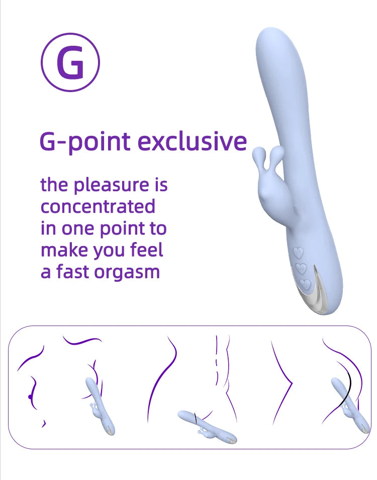 Vibrador doble punto G conejo recargable / Soft rabbit