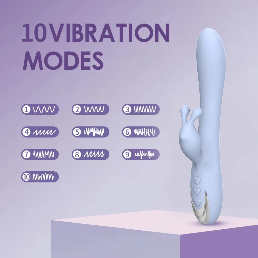 Vibrador doble punto G conejo recargable / Soft rabbit