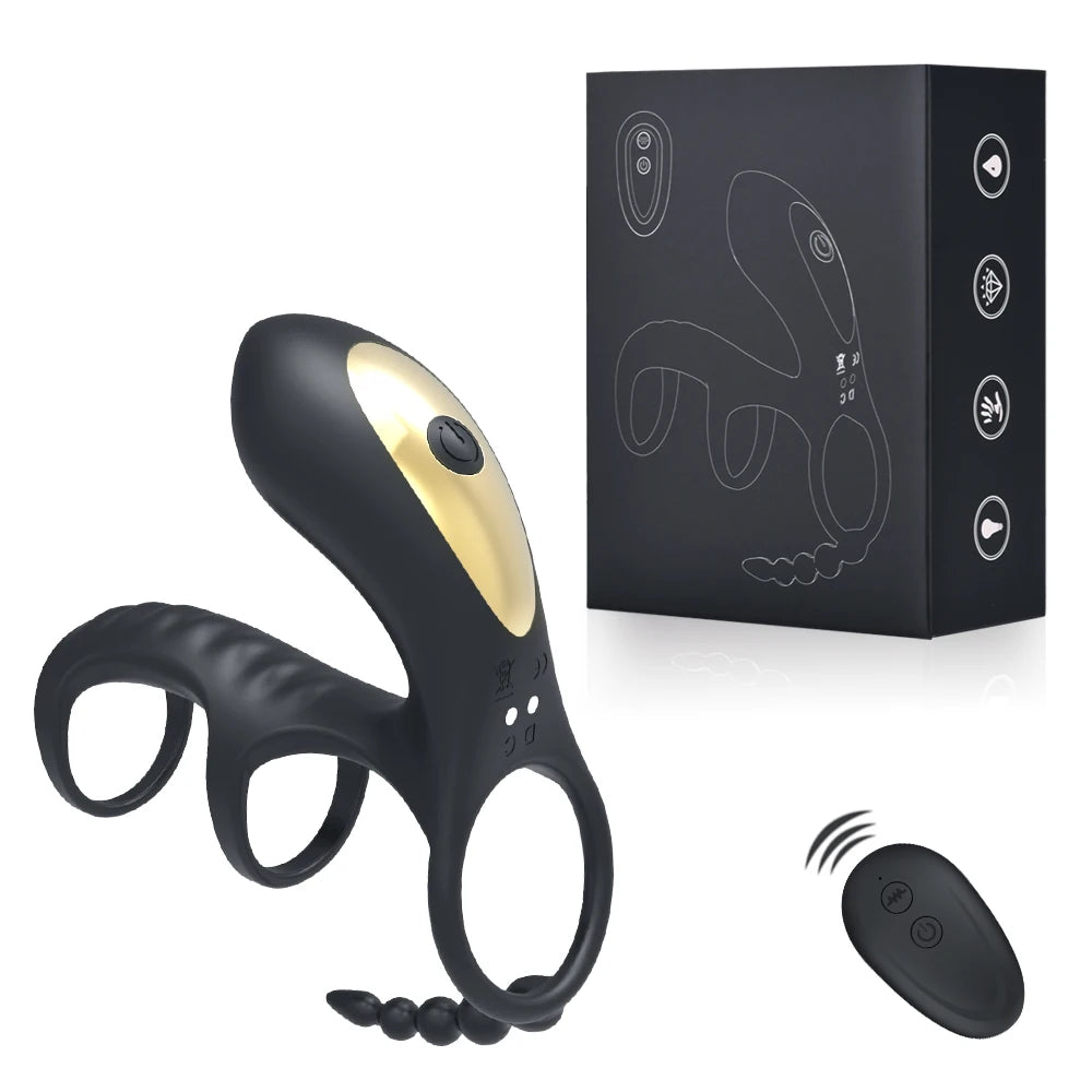 Anillo vibrador con succionador clitoris