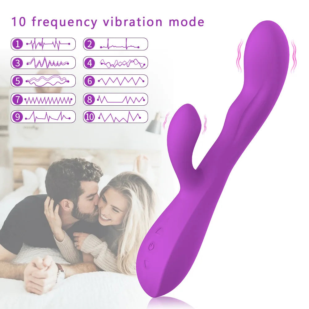 Vibrador dual con calentador